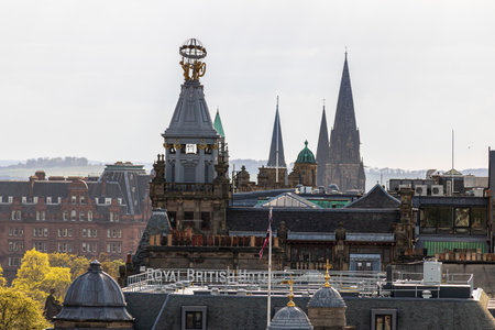 May 4, 2021 Edinburgh Scotland United Kingdom. City Architecture.のeditorial素材