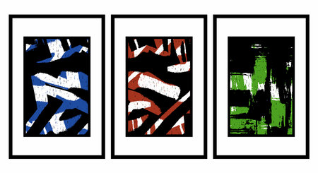 Set of 3 abstract pattern for materials, covers, websites. For use in graphics. Illustration for...