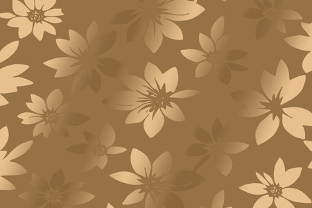 Luxurious golden botanical background. Printable wallpapers, covers, wall art, greeting cards, wedding cards, invitations. Not generated by Aiの写真素材