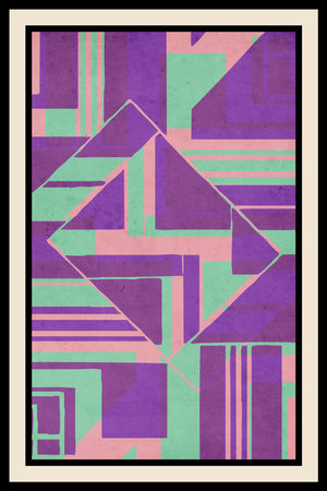 Abstract illustration in vintage style. For use in graphics, for wall decor.