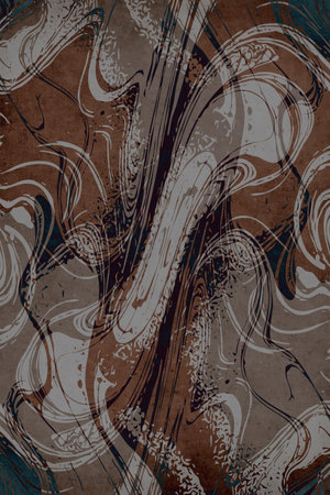 Abstract illustration in vintage style. For use in graphics, for wall decor. Ink stainsの写真素材