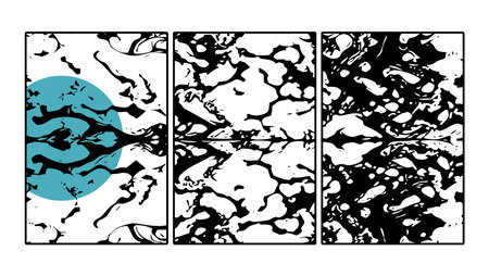 Abstract black and white pattern. For use in graphics. Minimalist illustration for printing on wall...