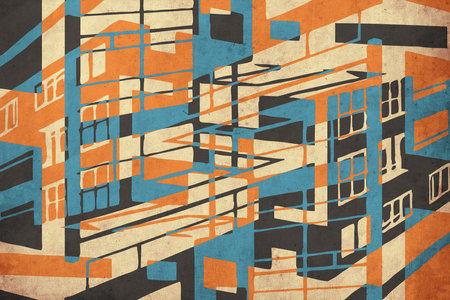 Abstract background in vintage style. Stylized old with grain. For use in graphics, for printing on...