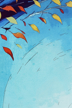 Printable botanical illustration, fabric pattern, for use in graphic arts. Watercolor painting.の素材