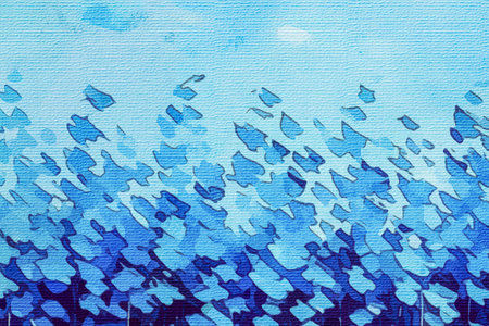 Printable botanical illustration, fabric pattern, for use in graphic arts. Watercolor painting.の素材