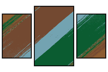 Set of 3 Abstract materials pattern. Illustration for printing on wall decorations. Ink stains. For use in graphics.の写真素材