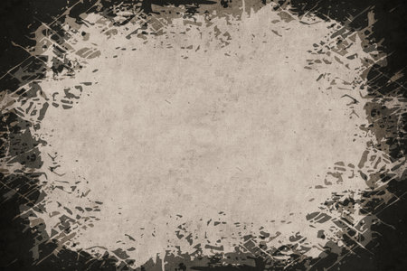 Abstract illustration in vintage style. For use in graphics, for wall decor. Ink stainsの写真素材