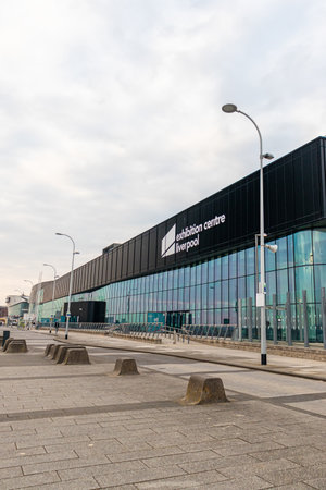 March 22, 2022. Liverpool United Kingdom. Architecture landscape on the River Merseyのeditorial素材