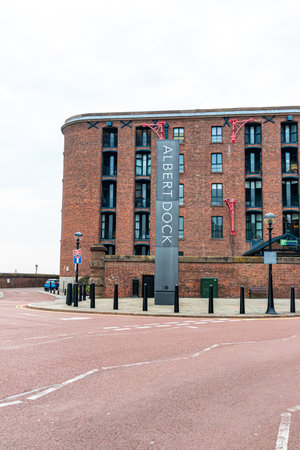 March 22, 2022. Liverpool United Kingdom. Architecture landscape on the River Merseyのeditorial素材