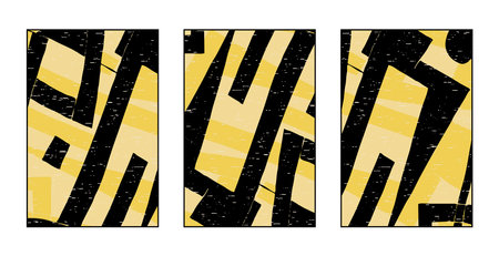 Set of 3 Abstract pattern. Illustration for printing on wall decorations. For use in graphics.