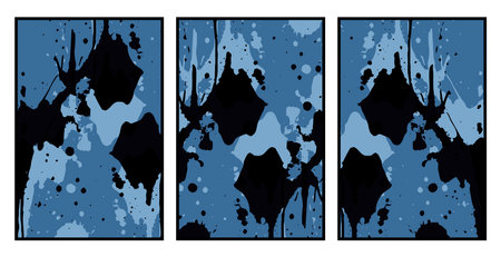Set of 3 Abstract pattern. Illustration for printing on wall decorations. For use in graphics.