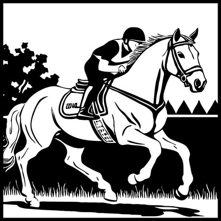 Horse . Black and white animal graphics. Logo design for use in graphics. Print for T-shirts, design for tattoos.の写真素材