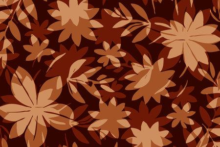 Botanical background. Abstract plant shapes. Minimalist illustration for printing on wall decorations.の写真素材