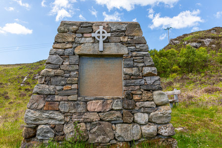 June 4, 2022 Glenfinnan Scotland United Kingdom. Statueのeditorial素材