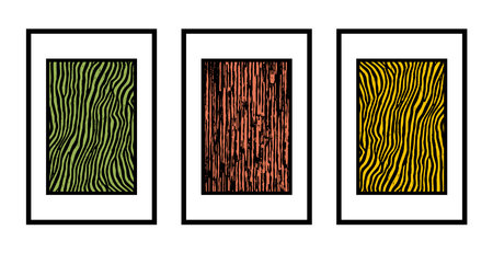 Set of 3 Abstract pattern. Illustration for printing on wall decorations. For use in graphics.のイラスト素材