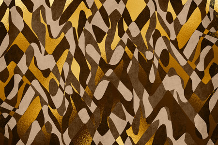 Abstract art. Artistic illustration for printing. The Art of the Golden Wall. Modern interior design. Vintage grunge old.の写真素材