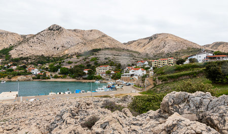 May 4, 2022 Krk Croatia. Photo taken during vacation on a sunny day. Landscape on the Adriatic Sea.