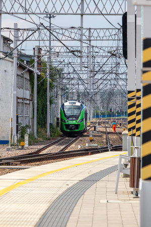 July 4, 2024 Lublin Poland. Railway station on a sunny summer day.