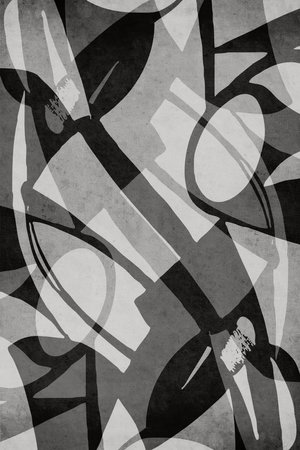 Abstract illustration in vintage style. For use in graphics, for wall decor.の写真素材