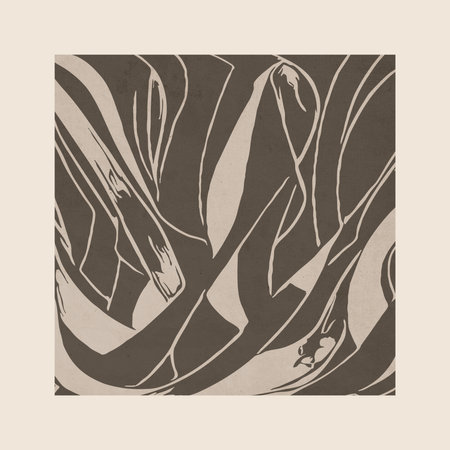 Fashionable illustration in vintage style. Pattern to print for wall decorations. Abstract shapes.の写真素材