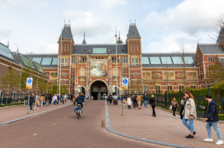 April 13, 2022 Amsterdam Netherlands. Photo from the trip. City architecture.のeditorial素材