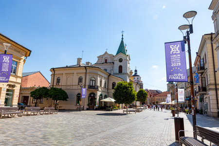 July 24, 2024 Lublin Poland. Photo from the trip. City architectureのeditorial素材