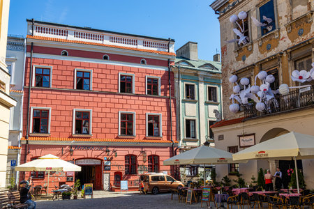 July 24, 2024 Lublin Poland. Photo from the trip. City architectureのeditorial素材