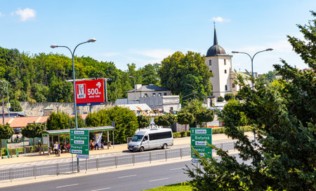 July 24, 2024 Lublin Poland. Photo from the trip. City architectureのeditorial素材
