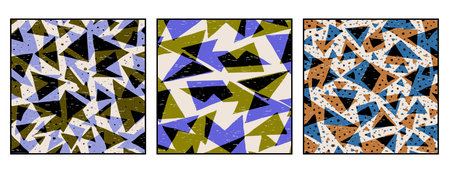 Set of 3 Abstract pattern. Illustration for printing on wall decorations. For use in graphics.