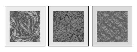 Set of 3 Abstract background in vintage style. Stylized old with grain. For use in graphics, for...