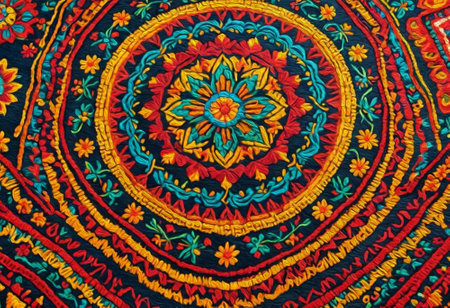 Mexican pattern for printing on wall decorations, covers, leaflets, business cards. Oil paintの写真素材