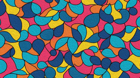 Oil painting. Abstract spots. Pattern for printing on wall decorations, fabrics, and for use in graphics.の写真素材