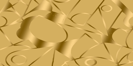 Luxury geometric gold line art pattern in art deco style. Illustration design for invitation, banner, vip, interior, decoration.の写真素材