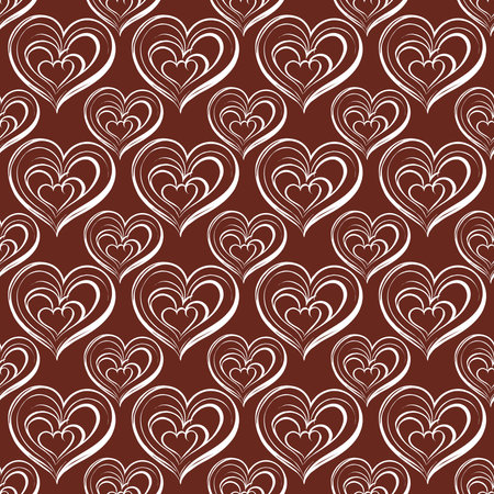 Seamless minimalist pattern with a heart motif for fabrics. Valentine's Day designの写真素材