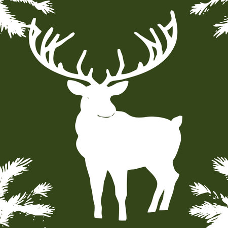 Christmas card design. Minimalist patternの写真素材