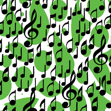 Musical pattern with abstract shapes for printing on wall decorations, coversの写真素材