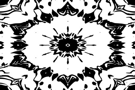 Abstract black and white pattern. For use in graphics. Minimalist illustration for printing on wall decorationsの写真素材