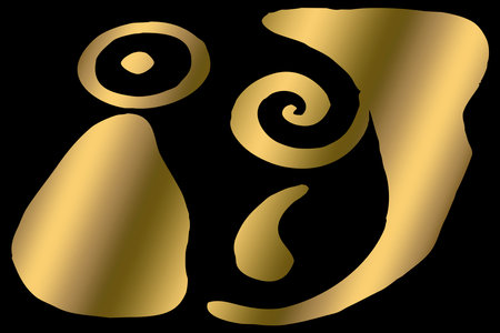 Golden background. Design template for invitation, web, banner, birthday, wedding, business card.の写真素材