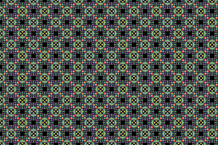 Oriental pattern for textiles, wallpaper, for use in graphics.