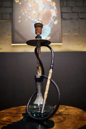 Hookan in front of the wall in barの写真素材