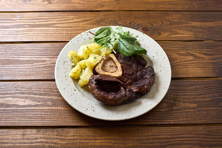 This image showcases a delicious dish, featuring tender meat braised to perfectionの写真素材