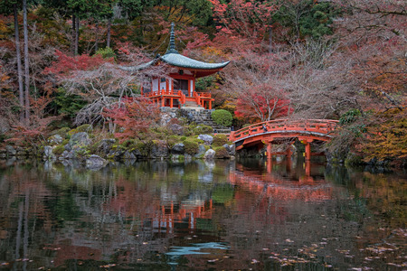 Daigoji temple in autumn season at Kyoto.の写真素材