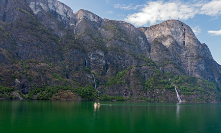 Naeroyfjorden in Norway.の写真素材