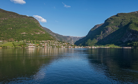 Aurland town, Norwayの写真素材