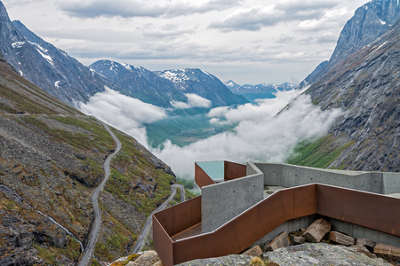 Trollstigen - Scenic mountain road in Norway.の写真素材