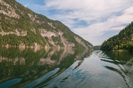 Konigssee, the deepest and cleanest lake in Bavaria, Germany.の写真素材