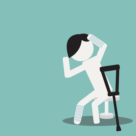 Injured patient iconのイラスト素材