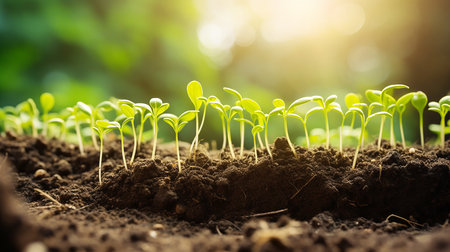Green seedling illustrating concept of new life and eco-friendly developmentの素材