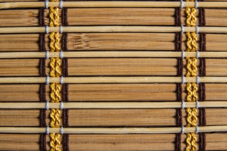 Close up of bamboo stic sushi pad textureの写真素材