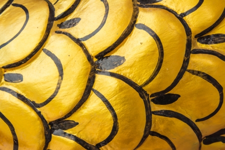 Close up of painting on the wall of chinese templeの写真素材